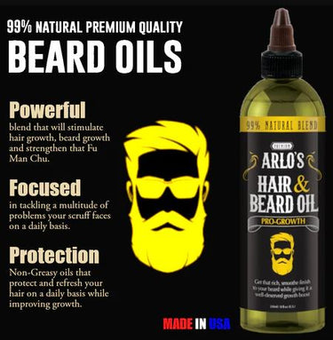 ARLO'S Pro-Growth Hair and Beard Oil (8oz)